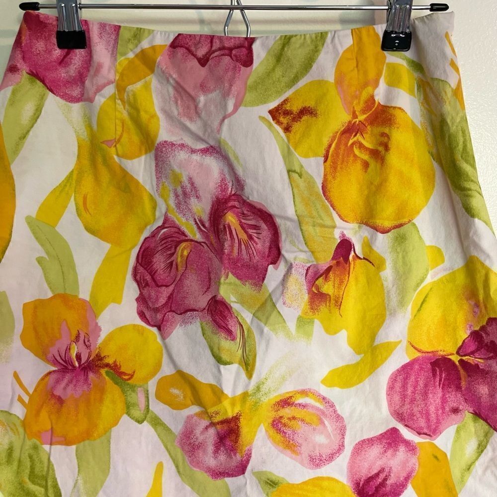 Evan Picone Floral Mini Skirt.Size 8 - Picture 4 of 8